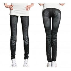 Hot  2 Colors Sexy Faux Jean Skinny Pencil pant Jeans Jeggings Stretchy Slim Plus Size Ankle-Length