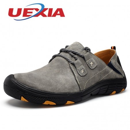 Autumn Men Casual Shoes Outdoor Sport Mens Trainers  Fashion Trekking Shoes Leather Mountain Zapatil