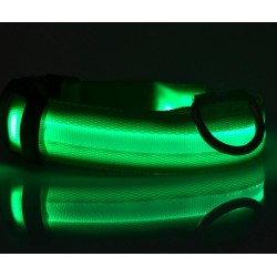 LED Dog Collar USB Rechargeable Night Safety Light-up Flashing Glow Small Pet Cat Collar LED Dog Col