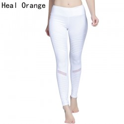 HEAL naranja mujeres Yoga Leggings alta cintura Yoga Atltico Pant Leggings Deporte Mujer Fitness Sp