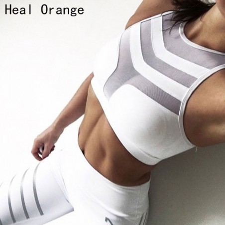 2018 Woman Sport Bra Top Women Crop Top Cropped Padded Bra Tank Top Vest Fitness Stretch Push Up Wom