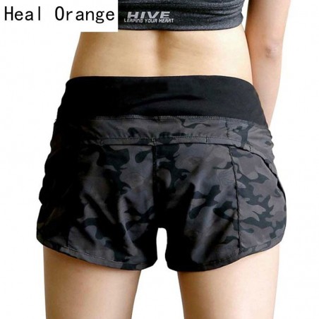 HEAL ORANGE Yoga Shorts Women Compression Short Pant Pantalon Corto Yoga Women Gym Fitness Yoga Shor