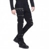 Steampunk Man Winter Casual  Black Pants Gothic Personality Mens Long Trousers Slim Fit gothic alternative wear