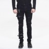 Steampunk Man Winter Casual  Black Pants Gothic Personality Mens Long Trousers Slim Fit gothic alternative wear