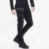 Steampunk Man Winter Casual  Black Pants Gothic Personality Mens Long Trousers Slim Fit gothic alternative wear