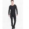 Steampunk Man Winter Casual  Black Pants Gothic Personality Mens Long Trousers Slim Fit gothic alternative wear