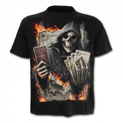Oufisun el nuevo verano hombres camisetas polister skull 3D impreso camiseta para hombres interesan