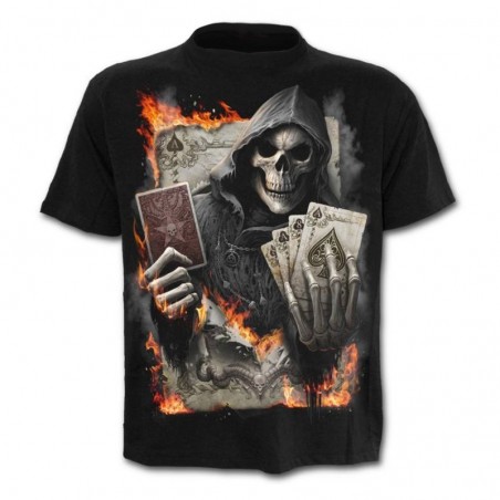 Oufisun el nuevo verano hombres camisetas polister skull 3D impreso camiseta para hombres interesan
