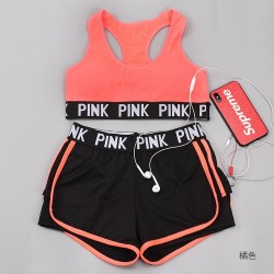 New Vs Secret Pink Letter Bra & Brief 