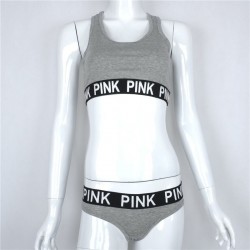 Sexy Bra Set Cotton VS Pink Underwear Women Soutien Gorge Push Up Bras Victoria Lingerie Set Unlined