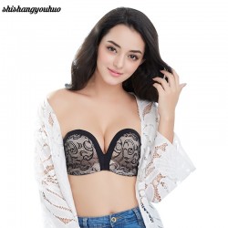 Sujetador Invisible sin tirantes Bralette 12 taza boda del partido mujeres ropa interior atractiva