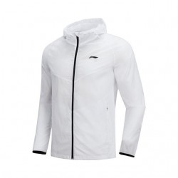 Li-Ning Men Running Windbreaker 100 Nylon Regular Fit Waterproof LiNing Breathable Comfort Sports Coats AFDN1