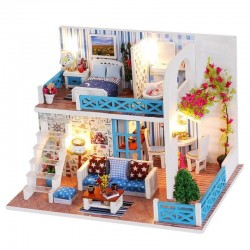 Kids Baby Handmade Doll House Furniture Kit DIY Mini Dollhouse Wooden Toy for Children Birthday Gift