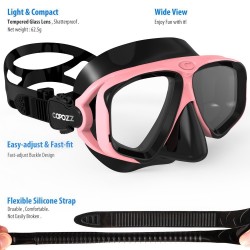 COPOZZ 2019 conjunto de mscara de buceo antiniebla con tubo de gafas de Snorkel correa ajustable pa