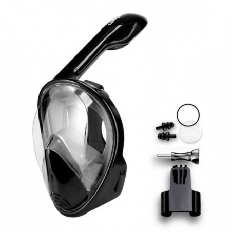 COPOZZ Full Face Scuba Diving Mask Anti Fog Goggles with Camera Mount Underwater Wide View Snorkel S