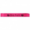 Hot Pink Hen Party Sash with Lips Bachelorette Party Sashes Girls Night Decoration Centerpieces