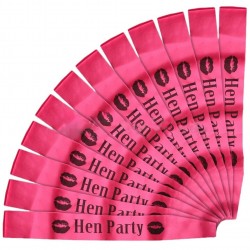 Hot Pink Hen Party Sash with Lips Bachelorette Party Sashes Girls Night Decoration Centerpieces