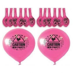 10Pcspack  Pink Balloons Caution Printed Night Bachelorette Party accessories Hen Night Party Suppl