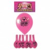 10Pcspack  Pink Balloons Caution Printed Night Bachelorette Party accessories Hen Night Party Suppl