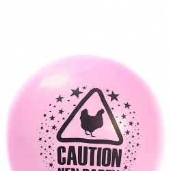 10Pcspack  Pink Balloons Caution Printed Night Bachelorette Party accessories Hen Night Party Suppl