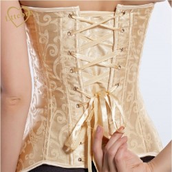 Cors con cremallera Sexy Bustier Corpete gtico nupcial blanco boda Lencera Corselet Overbust broc