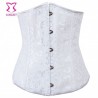 Cors blanco Bustier cintura superior entrenador Underbust talla grande 6XL mujer Lencera nupcial c