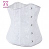 Cors blanco Bustier cintura superior entrenador Underbust talla grande 6XL mujer Lencera nupcial c