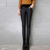 Plus Size S-4XL Women Mid Waist Pants Thick Down Pants Top Wadded Trousers Winter Slim Warm Female F