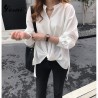 Talla grande 4XL camisa de mujer Blusa de gasa clsica Blusas blancas sueltas para mujer camisas de