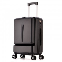 Letrend nueva moda 24 pulgadas bolsillo delantero rodante equipaje carro caja contrasea 20 maleta