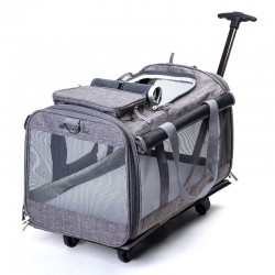 Pets bags carry-on trolley case Small animal universal wheel LuggageCat and dog outdoor rolling sui