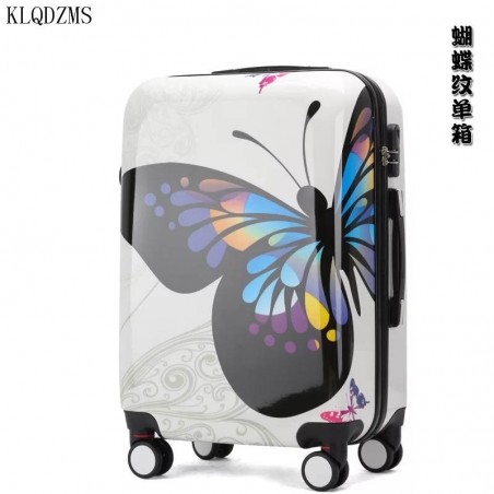 KLQDZMS 202428inch ABS Rolling Luggage Set With Cosmetic Bag Spinner Travel Suitcase trolley bag w