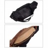 Mens Vintage Leather Waist Bag Portable Male Zip Pocket Genuine Leather Pack Casual Functional Mone