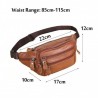 Mens Vintage Leather Waist Bag Portable Male Zip Pocket Genuine Leather Pack Casual Functional Mone