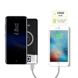 Qi Wireless Charger Power Bank for iPhone XS Max XR X 8 Plus Samsung S9 S8 Plus Dual USB Fast C