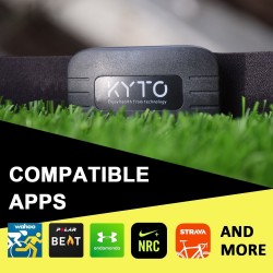 KYTO Monitor de ritmo cardaco correa de pecho Bluetooth 40 ANT Sensor de Fitness Correa Compatible