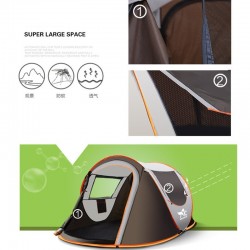 2-8 People Fully Automatic Camping Tent Windproof Waterproof Automatic Pop-up Tent Family Outdoor In