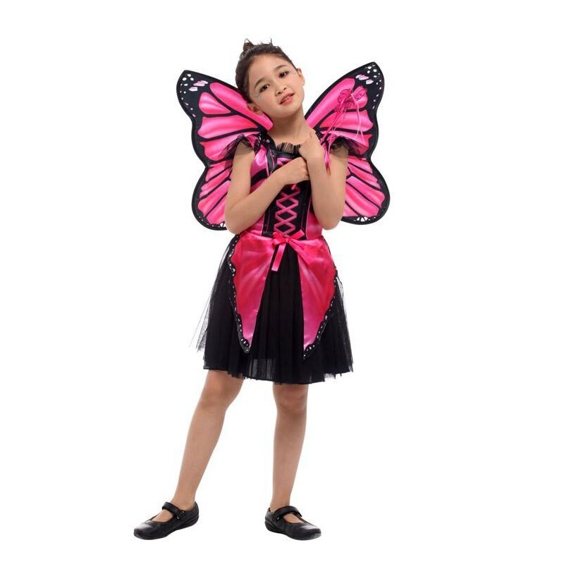 Child Kids Girls Pink Butterfly costume