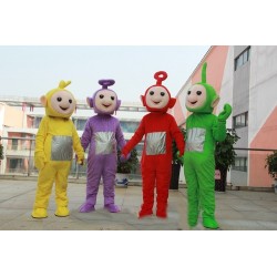 Disfraz de la mascota del Teletubbies de 2018 para adultos vestido de lujo de varios colores ropa