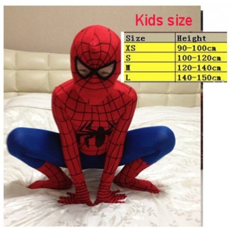 Mens Adult Childrens Boy Halloween Spiderman Cosplay Costumes Lycra Zentai SuperHero Costume Ful